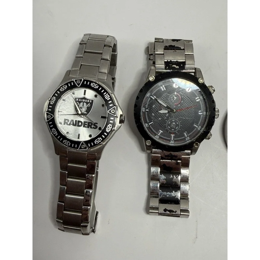 Lot of 7 Quartz Watches Elgin ICE Raiders Wilson As Is